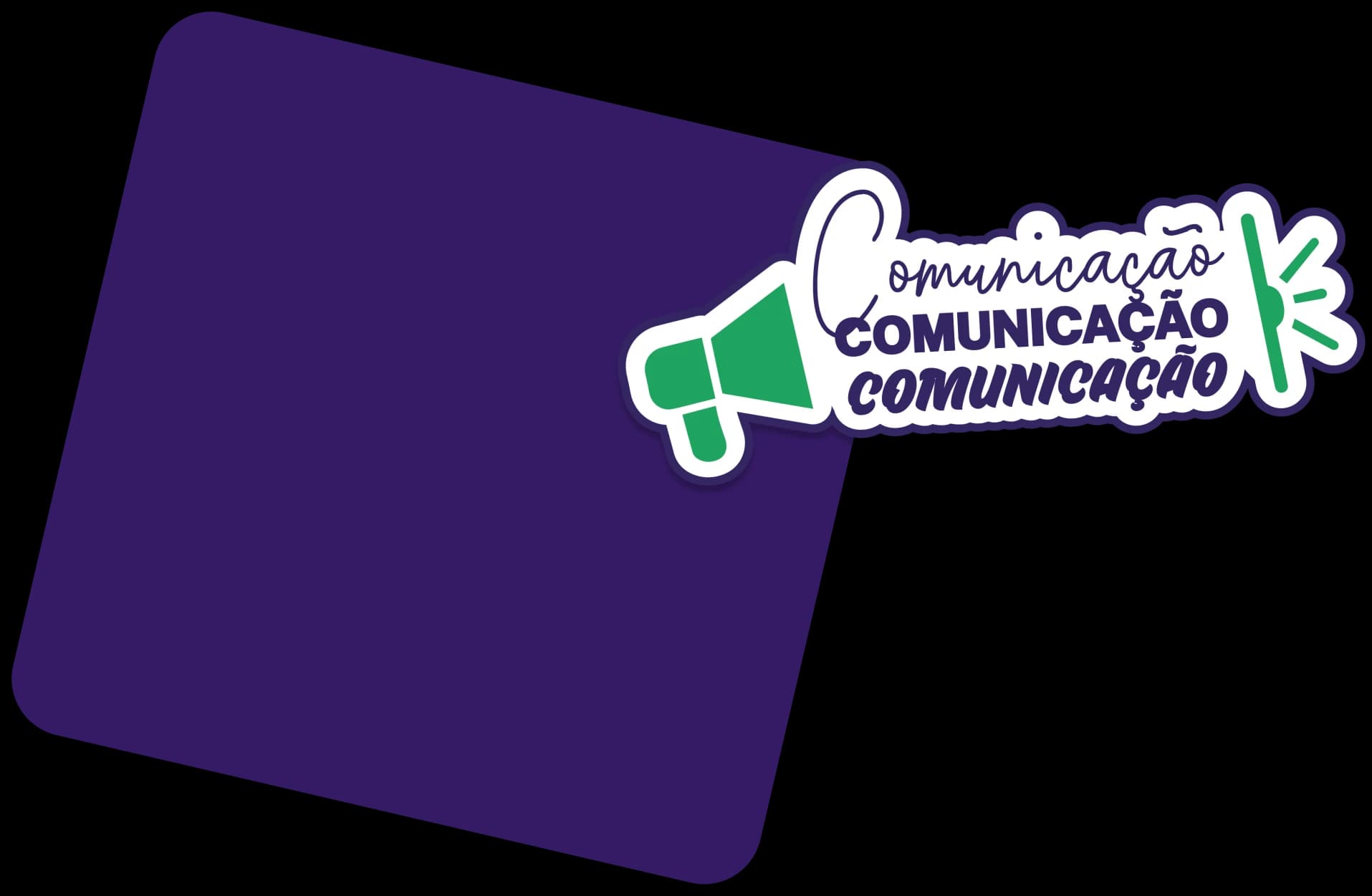 Sticker Comunicação com megafone