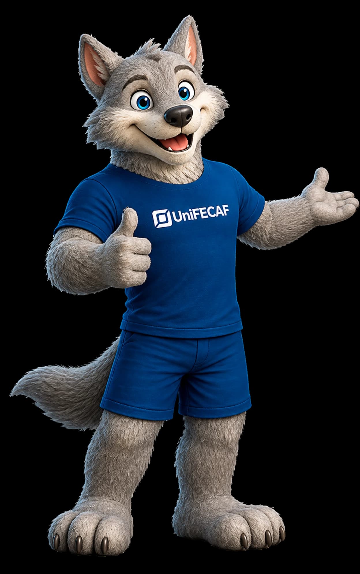 Feroz, mascote da UniFECAF, na página de cursos de Educação