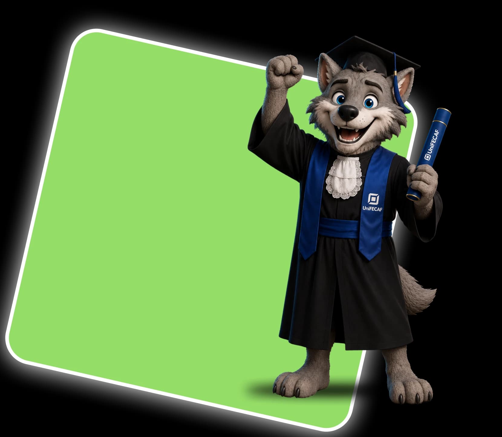 Feroz formado, mascote da UniFECAF