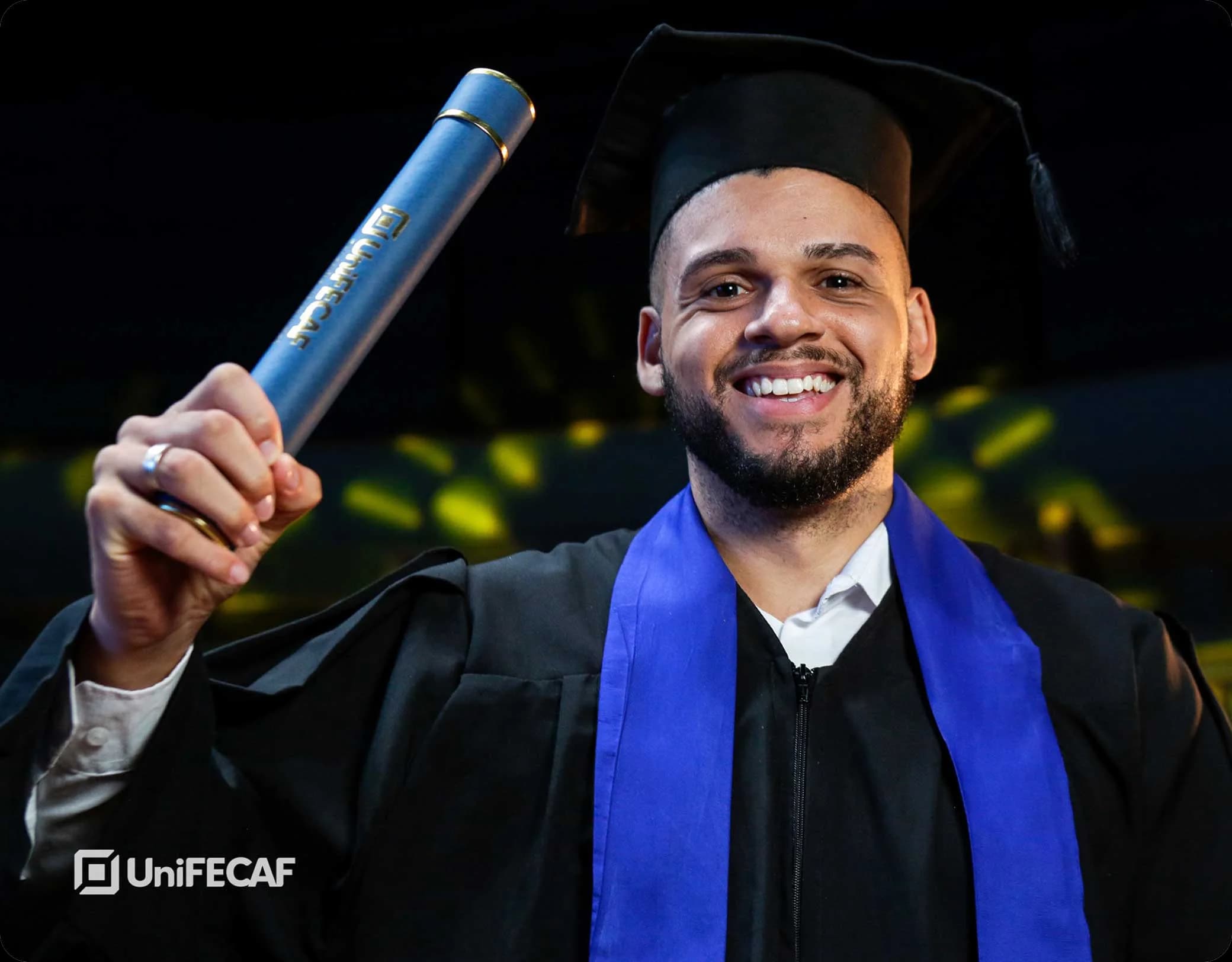 Imagem da tela inicial da página Quem Somos da UniFECAF